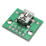 Πλακέτα αντάπτορα USB σε θηλυκή κεφαλή DIP Mini-5P Patch σε πλακέτα DIP 2.54mm