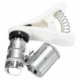 60Χ φορητό μικροσκόπιο μικροσκόπιο Loupe Jeweler Magnifier LED Light Trendy