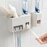 Honana BC-259 Dispenser automatico da parete per dentifricio con portaspazzolino Set per bagno