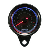 12V 13000RPM Motorkerékpár Piros+Kék LED Tachometer sebességmérő műszer Egyetemes