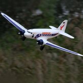 طائرة تحكم عن بعد من نوع دينام سكايباص دي سي -3 باللون الأبيض طراز 1470 مم ذات محركين PNP