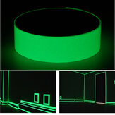 Fita fotoluminescente de 12mmx10m que brilha no escuro Marca de segurança de saída Decorações verdes brilhantes