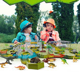 Dinosaur World Flexible Rennwagenbahn Spielzeug Bau Spiel Lernspiel Spielzeug für Kinder Geschenk