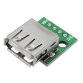 5pcs USB 2.0 Femmina Testa Socket a DIP 2,54mm Pin 4P Scheda Adattatore
