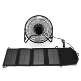 8 Inch USB Solar Sensor Cooling Fan+7W Folding Solar Panel Bag For Mobile Phone Charger Power Sets