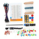 Kit de componentes Geekcreit: resistor / LED / capacitor / fio jumper / placa de ensaio para Arduino - produtos que funcionam com placas oficiais Arduino