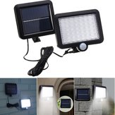Luz de seguridad para exteriores Solar Power 56 LED blancos con sensor de movimiento PIR, impermeable para jardín y pared de inundación