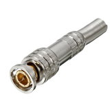 BNC macho Conector para cable coaxial RG-59 Cable de engarce de extremo de latón Atornillado Cámara Soldadura gratuita