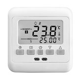 デジタル温度調節器週間予約可能なセンサーケーブルルームヒーター付き16A 230V AC壁足元温度調節器
