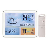 Digitaler Desktop-Wecker mit Wetterstation Vollfarbtemperatur- und Feuchtigkeitserkennung Elektronische Wettern Uhr LCD-Farbdisplay Wettervorhersage
