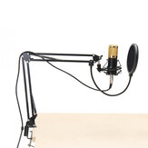 BM800 Professional Condenser Microphone Sound Audio Studio Recording Microphone System Kit Brocasting Adjustable Mic Suspension Scissor Arm Filter
