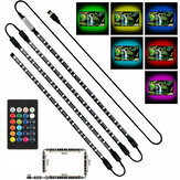 4x50cm USB-LED-Streifenlicht 5050 RGB Mehrfarbige Stimmungsbeleuchtung TV-Hintergrunddekoration mit Fernbedienung