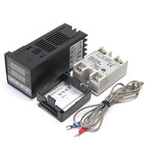 Digitaler REX-C100 Temperaturregler von 0 bis 400℃ + K-Sensor + 25A SSR