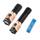 Astrolux S43S Copper 4LED 2100LM EDC Flashlight + Astrolux® E1825 2500mAh 18A 3.7V 18650 Li-ion Battery