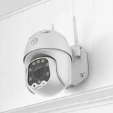 DIGOO DG-ZXC40 320° PTZ 5MP 1080P 8 LED WIFI Speed Dome Câmera IP IR Full-color Night Vision ONVIF Protocol TF Card & Cloud Storage Monitor de segurança ao ar livre CCTV