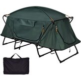 2 Person Camping Tent Off The Ground Folding Waterproof Double Layer Cold Protection Anti-wind Sunshade Dome Canopy Hiking Travel with Carry Bag