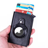 Portfel męski Airtag z książką na wizytówki wielofunkcyjny z wzorem jaszczurek z RFID ze skóry z miejscem na karty kredytowe, portfelami na monety dla mężczyzn w biurze jako prezent