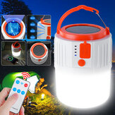 100W Solar Lanterns Light Bulb LED Hanging Camping Tent Lamp Remote/USB Charger