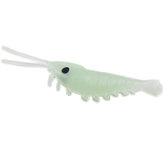 ZANLURE 50 Pcs Soft Cebo de goma 3 cm Artificial pesca Señuelo cebo de camarón luminoso