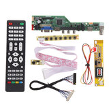 T.SK105A.03 Universal LCD LED TV Controller Driver Board TV/PC/VGA/HDMI/USB+7 Key Button+2ch 6bit 30pins LVDS Cable+1 Lamp Inverter