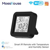 MoesHouse WiFi Tuya Smart IR Remote Controller Temperature and Humidity Sensor for Air Conditioner TV AC Works with Alexa Google Home