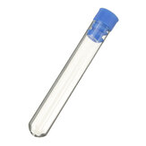 10 tubos de ensayo de vidrio borosilicato sin borde Pyrex con tapones de presión para laboratorio