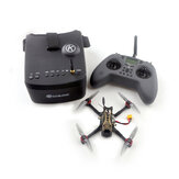Eachine Novice-III V2 135mm 2-3S Drone de course FPV 3 pouces RTF & Fly plus avec 5.8G 40CH EV800 Lunettes 2.4GHz Jumper T-lite CC2500 Émetteur radio Caddx Ant ECO 2.1mm Cam