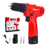 MPT 12V Rechargable Li-ion Cordless Drill Power Dirll 18+1 Torque Cordless Electric Drill Set LED Lighting Screw Driver Tool With 1 Battery & Charger