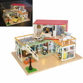 Hoomeda 13841Z Container Home A DIY Dollhouse Kit 3D Japanese Style With Music Cover Light 