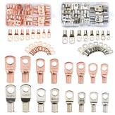 60PCS/box AWG American Standard Copper Nose SC6-25 Series Round Cold-pressed Terminal Connector Copper Lug Kit