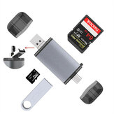 Bakeey 6 in 1 Multifunktionskartenleser USB 3.0 10Gbps Hochgeschwindigkeits-Typ-C / Micro-USB / SD / TF Aluminiumlegierungs-Kartenleser OTG-Hub-Adapter für Smartphones und Laptops