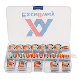 Excellway® 30 stuks 2/3/5-gaats veerloze geleideraansluitklem elektrische kabel draadconnector