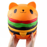 San Qi Элан Огромный кот бургер Скользкий 8.66'' Громадный джамбо 22CM Мягкий медленно поднимающийся с упаковкой Подарок Гигантская игрушка