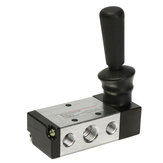 Válvula neumática de control operada manualmente de 5 puertos 2 posiciones y 1/4 pulgada con palanca de mano PT, válvula 4H210-08