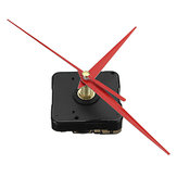 交換用の静音クオーツ壁時計ムーブメント、シャフト長さ20mmのDIY赤い三角形の針3本セット