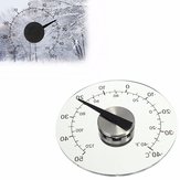 4.33 Inch Termómetro Termógrafo de temperatura circular transparente para ventana