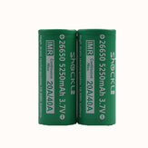 Batterie rechargeable Li-ion Shockli IMR 26650 3,7V 5250mAh 20A à décharge - extrémité plate (lot de 2)