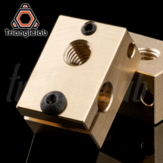 Trianglelab® / Dforce® V6 Brass Heatblock For E3D Hotend High Temperature Hardened Steel V6 Nozzles DDB TITAN MATRIX EXTRUDER for 3D Printer