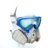 シリコンフルフェイスレスピレーターガスマスク＆ゴーグル包括的なカバーペイント化学農薬防塵マスク