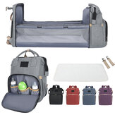 2 в 1 пеленальная сумка для памперсов с местом для переодевания, рюкзак для мам, многофункциональный детский кроватки, сумка для коляски