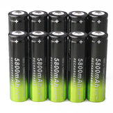 SKYWOLFEYE 10Pcs 2200mAh 18650 Battery Flashlight Power Camping Hunting Portable Battery