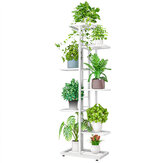 7-Tier Zwart/Wit Metaalen Plant Stand Outdoor Indoor Bloempot Display Rack Ladder Plank voor Tuin