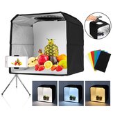 Boîte à lumière souple de 25 cm x 30 cm avec éclairage LED intégré et 6 fonds de couleur pour la photographie.