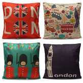 Capas de almofada de viagem em estilo britânico para a Europa para casa, carro e decoração de sofá