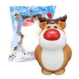 Cooland Christmas Reindeer Squishy 14.2 × 8.4 × 9.2CM Soft Lento aumento con confezione regalo di raccolta  