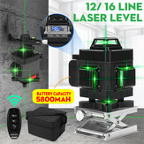 12/16-линейный лазерный уровень с зеленым светом, цифровая самонивелирующаяся 360° роторная измерительная инструмент