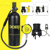 Original 
            DIDEEP X5000 Pro 2L Diving Scuba Tank Set Oxygen Dive Equipment with Vest Bag Adapter Kit Air Cylinder Underwater Diving Set
