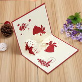 Carte de vœux en 3D Merry Christmas sur la table Carte postale cadeau en papier DIY