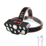 Erős fényfej 8LED + 20SMD szuperfényes fejlámpa USB-töltésű zseblámpa a szabadtéri horgászlámpához