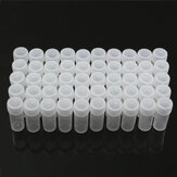 50 قطعة زجاجة صغيرة بلاستيكية لتخزين العينات التجريبية سعة 5 مل للمختبر